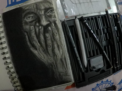 Age is a question of mind over matter. charcoalart charcoaldrawing charcoallabsofinstagram charcoalpencil charcoalportrait charcoalsketch charcoal shreescreativebox