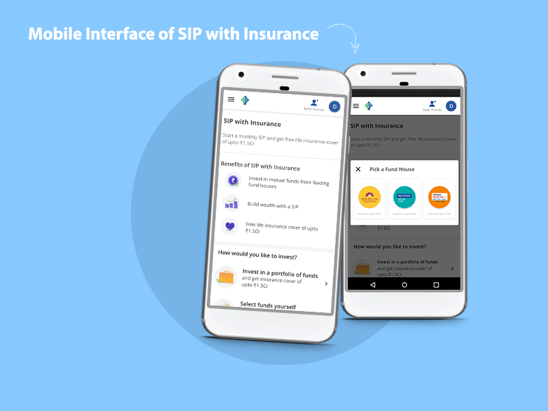 Mobile Interface of SIP with Insurance Product