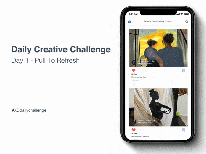Pull To Refresh #XDdailychallenge adobe adobe xd dailycreativechallenge interaction ui ux xddailychallenge