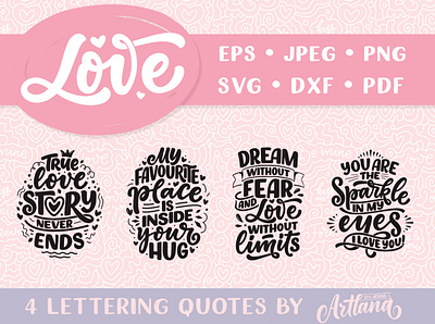 Love Quotes composition design hand drawn happy valentines day i love you illustration lettering logo logotype love poster print quote t shirt design valentine day