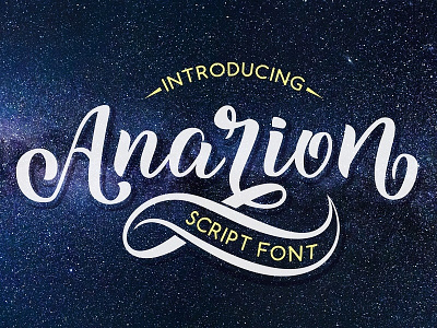 Anarion font hand draw lettering logo logotype script font type