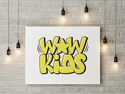 Logo Creation Process - Wow Star Kids kids fashion lettering lettering logo logo logotype