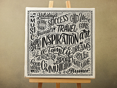 Inspiration Poster hand drawn inspiration lettering poster words