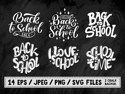 Back to School Lettering back to school chalk lettering hand drawn illustration lettering