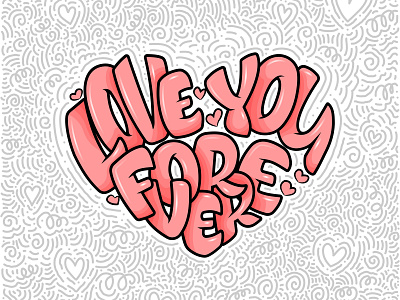 Lettering card - "Love you forever"