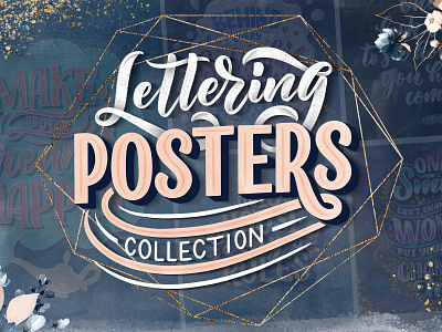 Lettering Posters Collection card composition design drawing hand draw hand drawn illustration lettering lettering art lettering artist logo logotype love motivation portfolio poster print quote typography ui