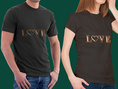 Golden love T-shirts