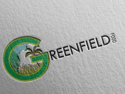 Green field food logo art beautiful branding design drawing energy food green icon illustration logo typography ui ux vector