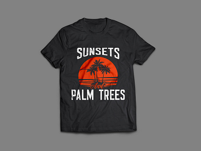Sunsets Palm Trees app branding fatherday fatherdays happyfathersday identity illustrations logo tshirt design typography