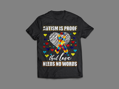 Autism T-shirt Design app branding fatherday fatherdays happyfathersday identity illustrations logo tshirt design typography