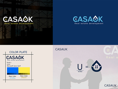''CASAUK'' Logo Design logoart logobrand logodaily logodesigner logomania logomarca logopedia logotipos logotypes