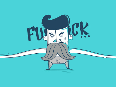 Fuck character digital illustration vector