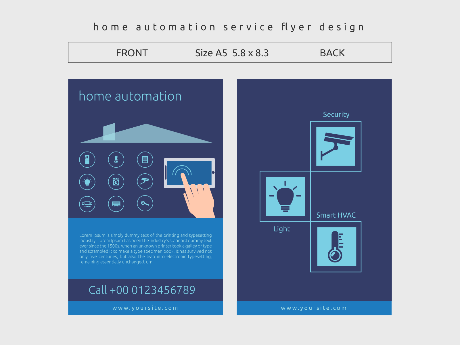 home automation service flyer design by Moshiur Rahman on Dribbble