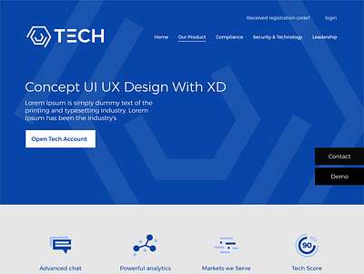 Tech web layout branding design flat logo ui ux web