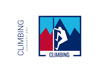 Climbing concept art artwork icon illustration logo