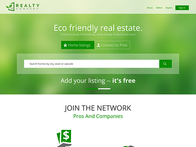 Eco Friendly real estate Web page Design (figma) Template