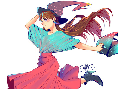 Witch character design magic witch