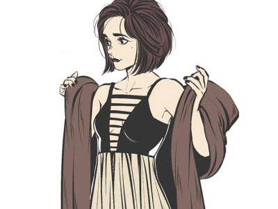 Dress character design doodle dress fashion