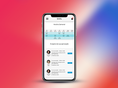 Shift Work Manager - Mockup app app design mobile mobile app mobile mockup mockup ui ux