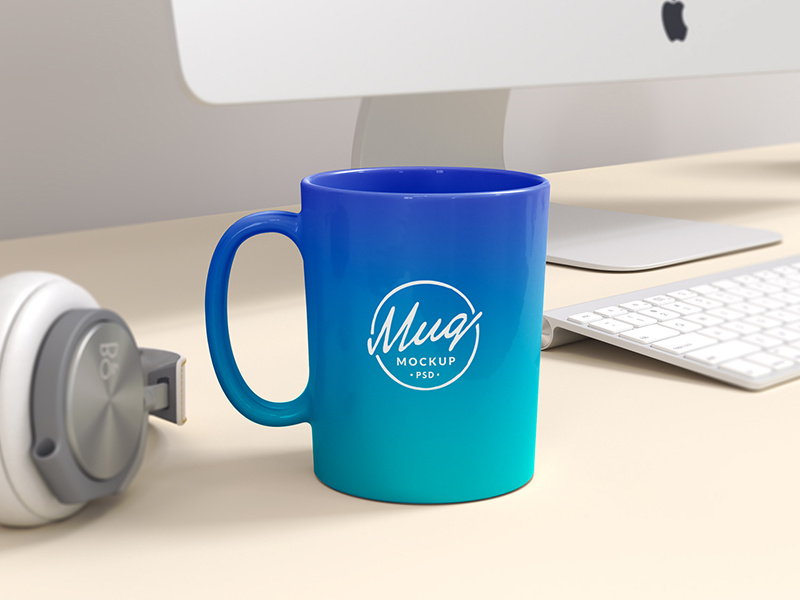 Download Colored Coffee Mug Mockup by Abderrahman Bensalah on Dribbble