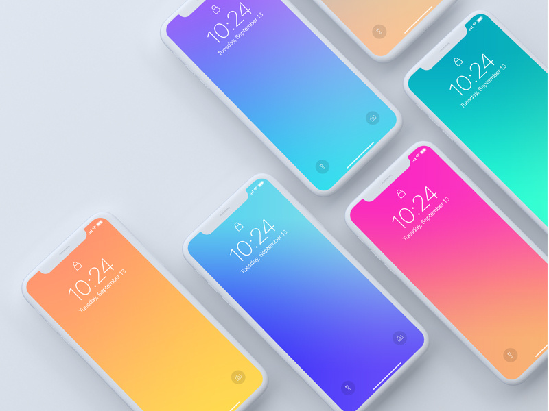 Download Top View of iPhone X devices Mockup by Designrepos on Dribbble