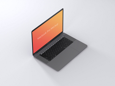 Macbook Isometric Mockup