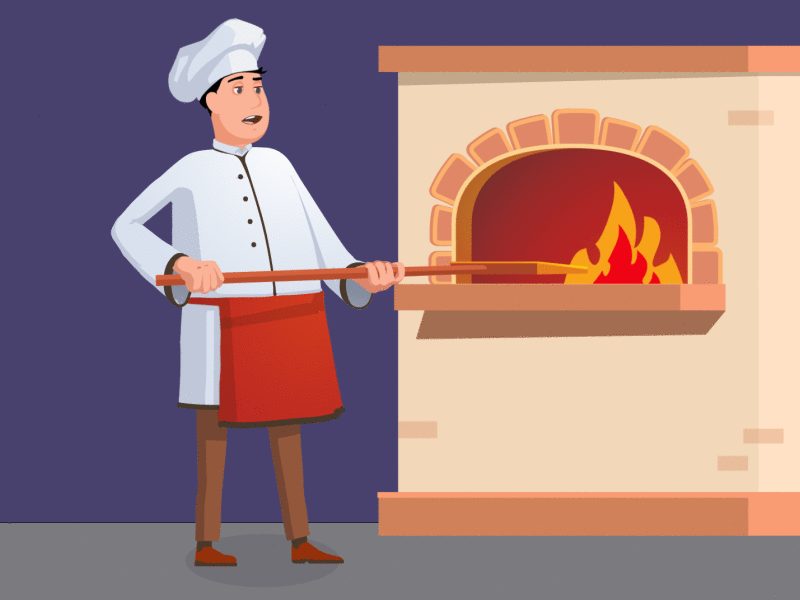 the bread and its baker after effects bakers bread fire motion illustration motion graphics