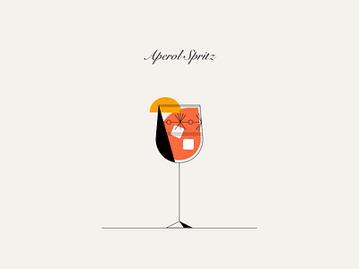 Minibar: Aperol Spritz bar barman branding challenge cocktails drirnk flat fun icon iconography icons illustration illustrations logo outline outline icon vector