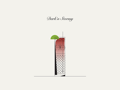 Minibar: Dark'n Stormy challenge cocktail cocktail bar cocktail menu cocktail party cocktails drink flat fun icon iconography icons illustration illustrations outlined party vector