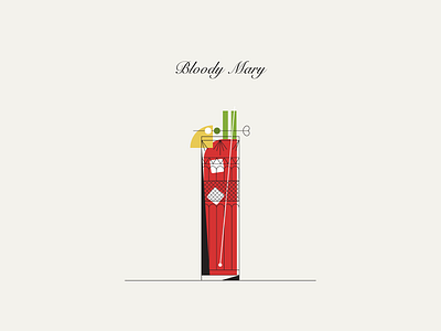 Minibarr: Bloody Mary bar barman bloody bloody mary cocktail cocktail bar cocktail menu cocktail party cocktails drink flat fun icon iconography icons illustration illustrations illustrator outlined party