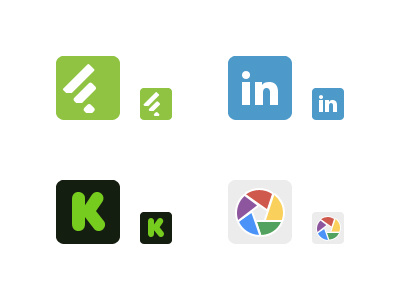 New Free Social Icons feedly free icons kickstarter linkedin picasa social social icons