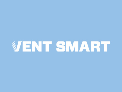 Vent Smart Logo black blue branding logo sans serif vent white