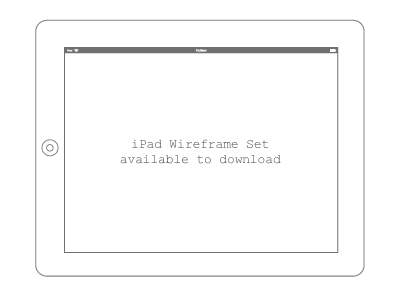 iPad Wireframe Set download free illustrator ipad pdf set wire framing wireframe wireframing
