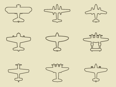 World War II Plane Icons