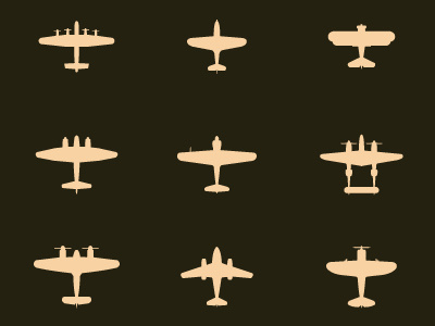 WWII Aircraft Icons aircraft icons world war 2