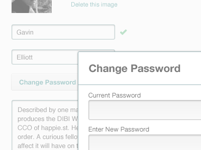 Change Password change password fields green grey happiest textbox ui white