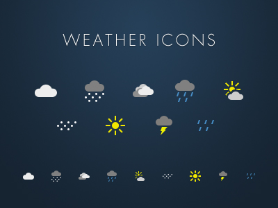 Weather Icons by Gavin Elliott on Dribbble