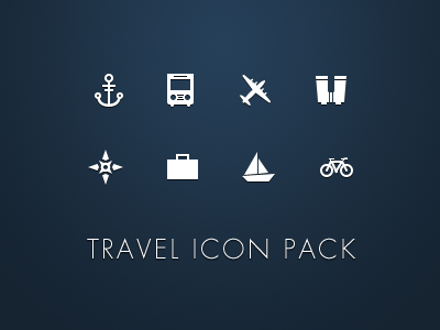 Free Travel Icons anchor bike bino boat bus compass icon icons plane suitcase train travel