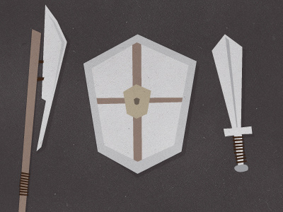 Swords, Shields and Axes axe illo illustration shield sword too much texture