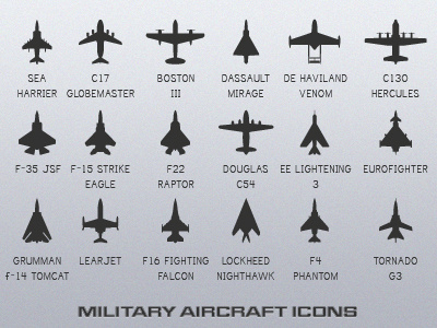 Military Aircraft Icons