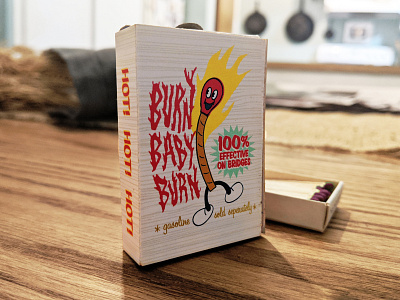 Hot Boi Matches cmyk design illustration matchbox packaging uvprinting uvprinting