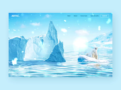 Arctic ⛄ - Landing page concept animation aftereffects animation arctic awesome blue concept creative dribbble best shot hellodribbble hero interface landing motion transition trendy ui uidesign webdesign website website concept