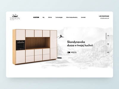 Scandinavian furniture design - Website Sneken animated transition animation clean design furniture hero homepage hygge ink kitchen modern motion redesign scandinavian simple ui ux webdesign website wood