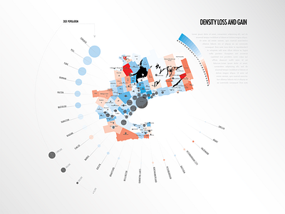 The Greater Toronto Area Density Change data analytics datavisualization dataviz graphicdesign illustration maps typography