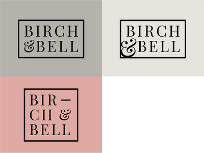 Birch & Bell Boutique black branding concepts graphic design logo logo design rose tan