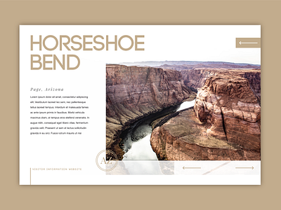 Horseshoe Bend Landing Page arizona brown desert graphic design homepage horseshoe landing page layers tan ui ux web design website