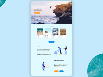 Travel landing page design adobexd design interface landing ui ux uxui web webdesign