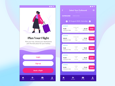 Fly Flit Mobile App by Mia Montilla on Dribbble