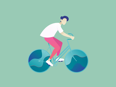 Cyclist Illustration character design illustration product design vector web website