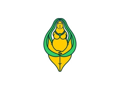 Spiritual Mother identity flat logo icon app design vector minimal illustration branding